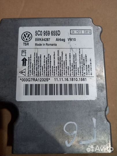 Блок управления airbag 5N0959655T 5C0959655D