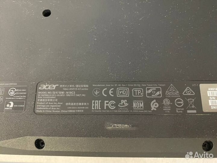 Ноутбук Acer nitro an515-43 n18c3