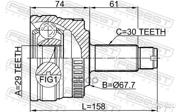 Шрус внешний задний range rover 2002-2012 2910