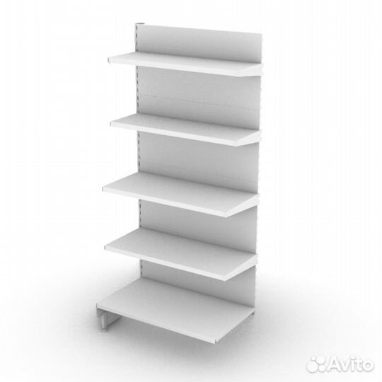 Стеллаж торговый пристенныйс полками дополнительны