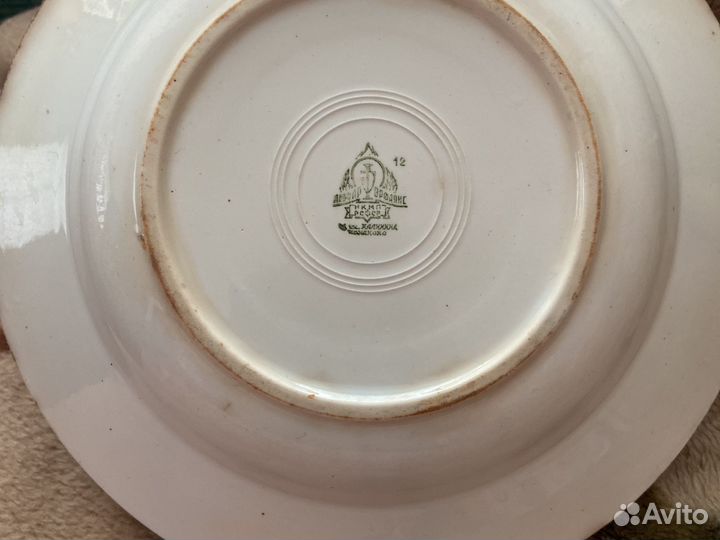 Тарелка суповая винтаж Конакова главфарфорфаянс