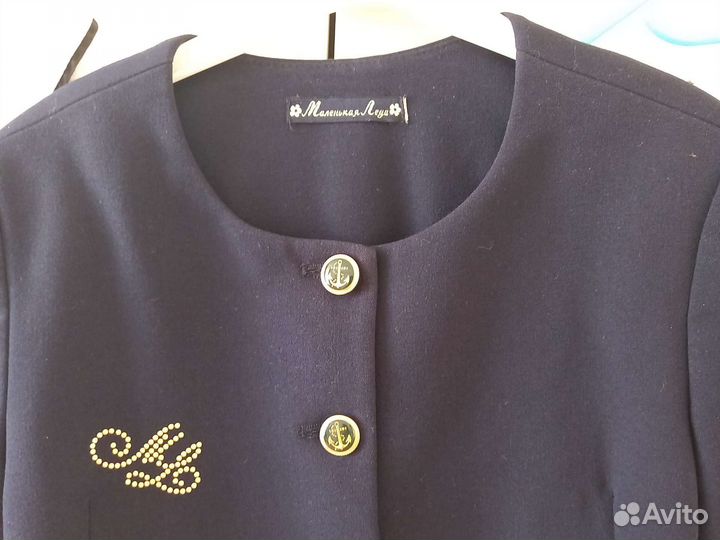 Пиджак Маленькая леди 128 темно синий