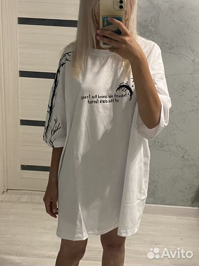 Футболка в стиле haunt me amid the trees