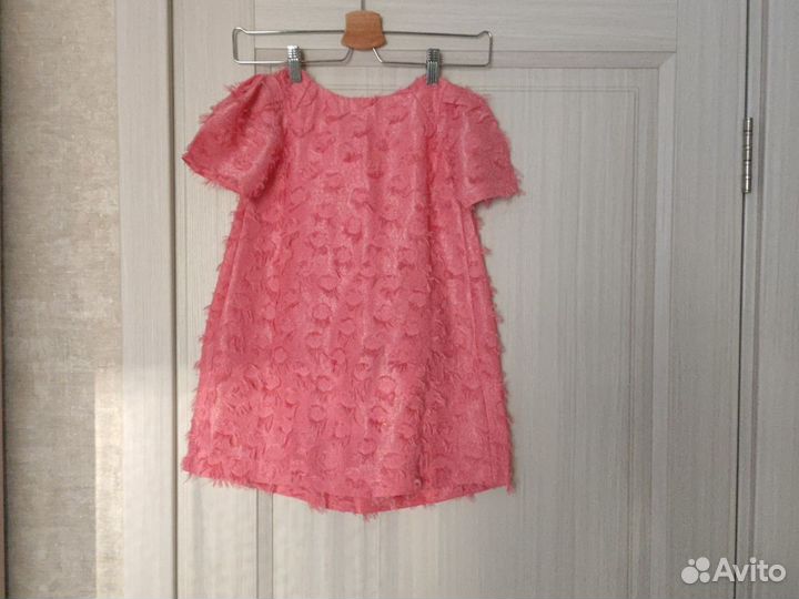 Нарядное платье для девочки, розовое, 116 122 128