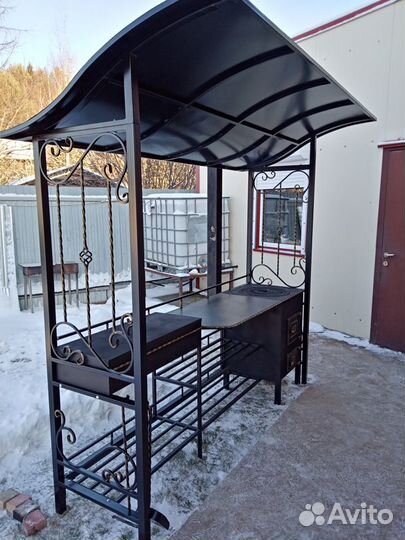 Мангал с крышей