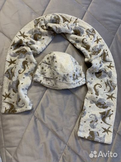 Шапка и шарф комплект демисезонный