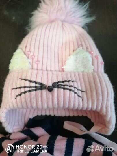 Комплект шапка, шарф