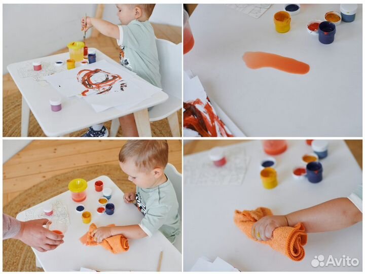 Растущий стол и стул детский