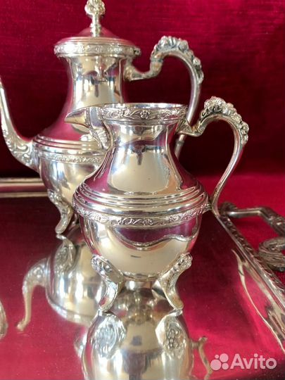 Сервизы антикварные. 2 шт. серебро