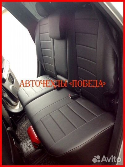 Чехлы Nissan X-Trail T31 из экокожи чёрные Классик