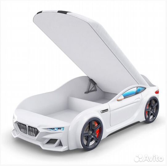 Кровать машина от 1,5 лет с матрасом