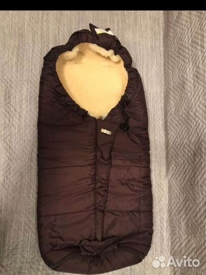 Конверт в коляску, в санки, натуральный мех