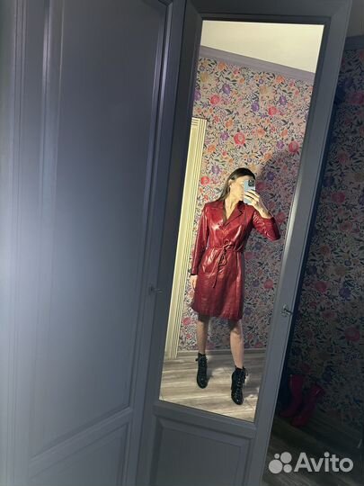 Кожаный плащ женский натуральная кожа