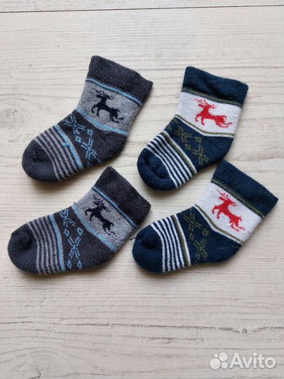 Комплект тёплых носочков 3-6 мес