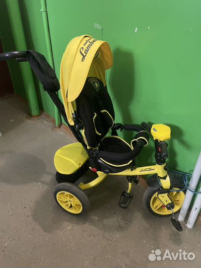 Детский велосипед коляска с ручкой