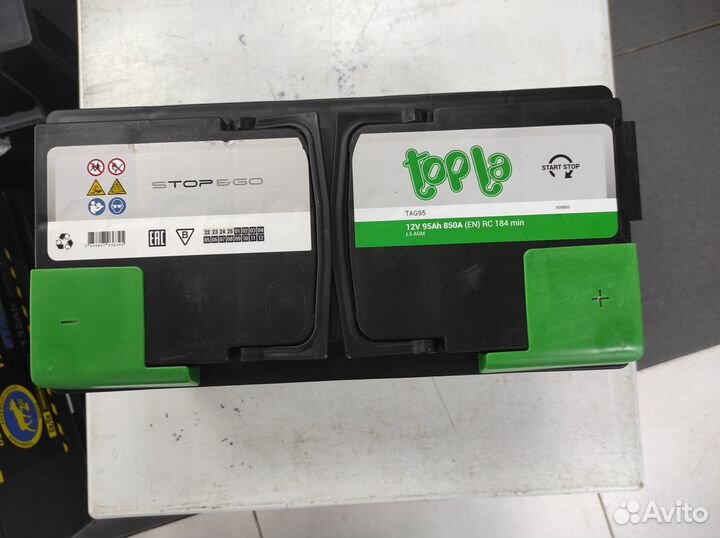 Аккумулятор 95Ач AGM Topla 850A start-stop гелевый