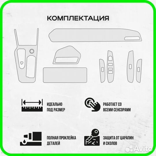 Защитная бронепленка для салона Geely Monjaro поле