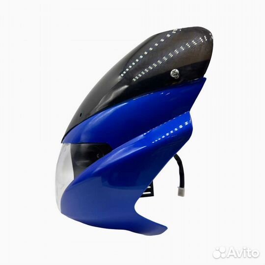 Фара на мопед Альфа Спорт синий, спортивный обтека