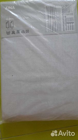 Шторы льняные новые IKEA Aina