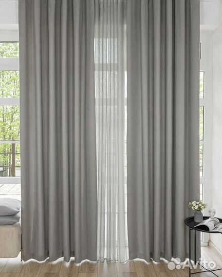 Портьеры рогожка канвас Эдем шторы занавески