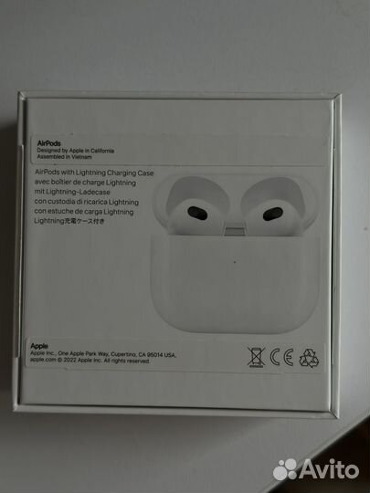 Беспроводные наушники apple airpods 3