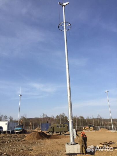 Строительство лэп. Установка опор.Бурение