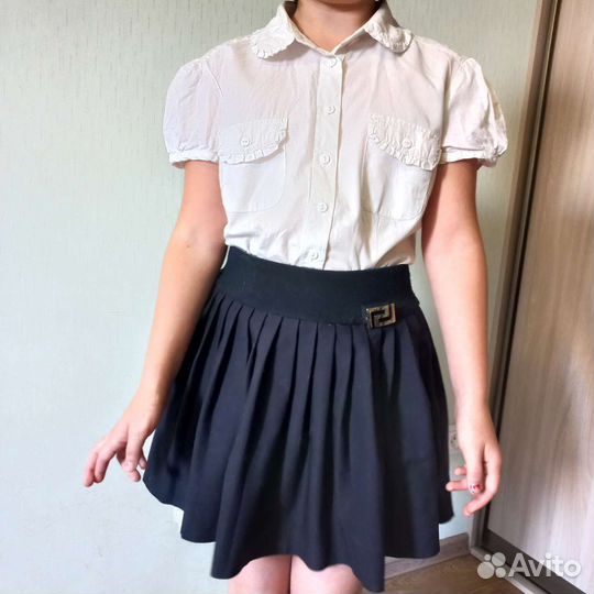 Платье, юбка, брюки синие (+ блузки)