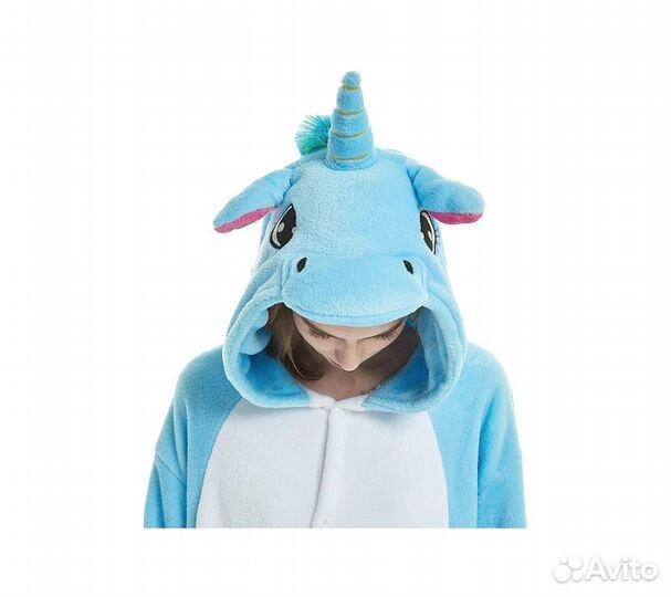 Кигуруми FunFur Единорог Пегас Голубой M