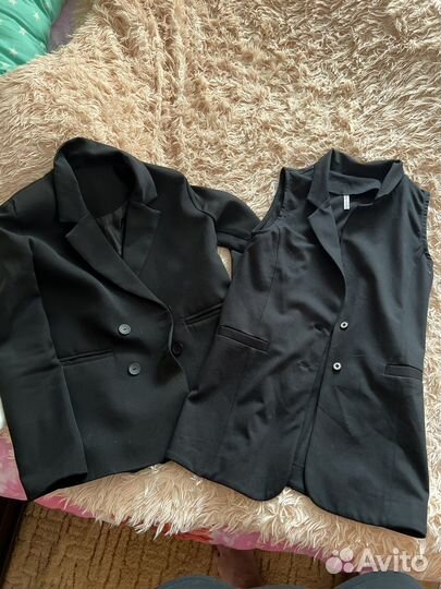 Пиджак и жилет школьный для девочки