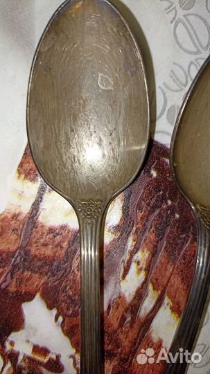 Мельхиор чайная ложка с посеребрением