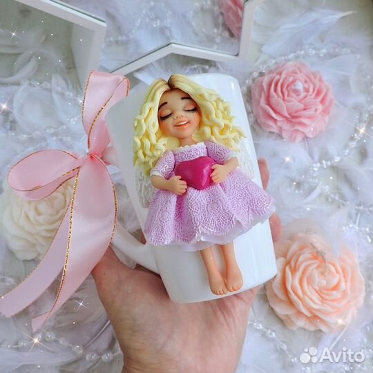 Кружка с Ангелом (ручная работа)