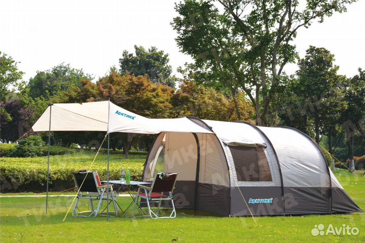 Шестиместная палатка с навесом 570х220х160см (285