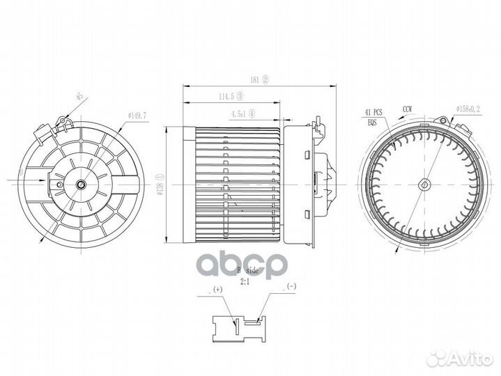 Электровентилятор отопителя Nissan Qashqai II