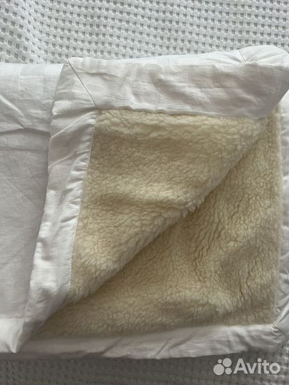 Детское одеяло с овечьей шерстью 106х133