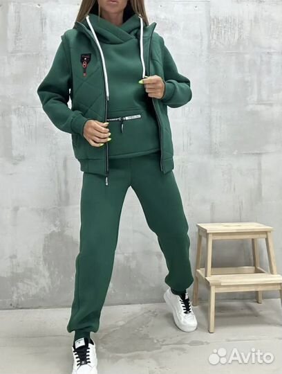 Костюм футер толстовка штаны женский