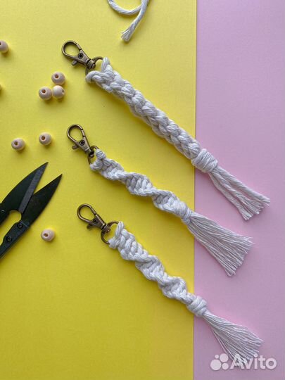 Брелок макраме украшение