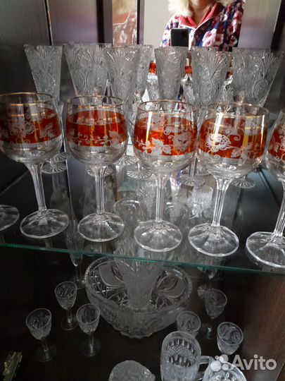 Бокалы хрустальные Богемия СССР