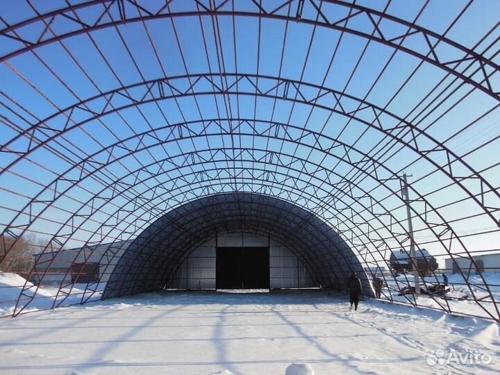 Каркас ангара арочного 16Х8Х30 м