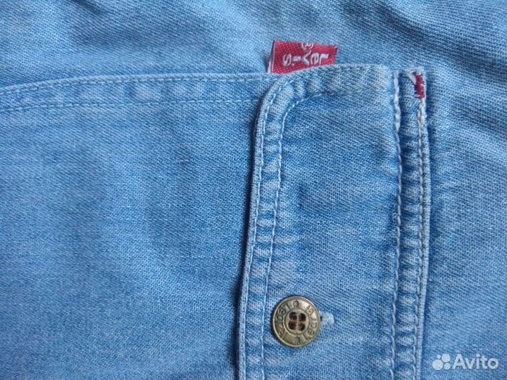 Джинсовая рубашка levis мужская