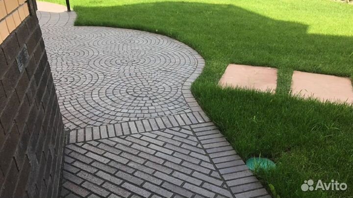 Брусчатка, тротуарная плитка разные цвета