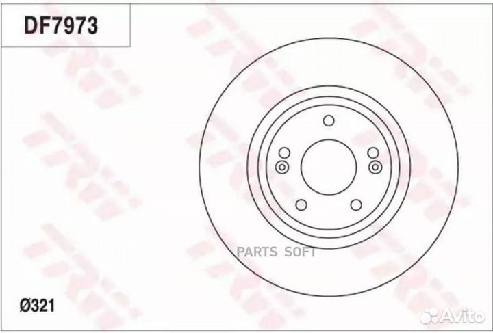 TRW DF7973 Диск тормозной hyundai Santa Fe II 09