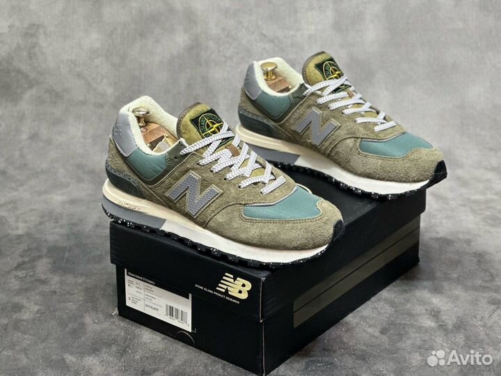 Кроссовки мужские new balance 574 stone island