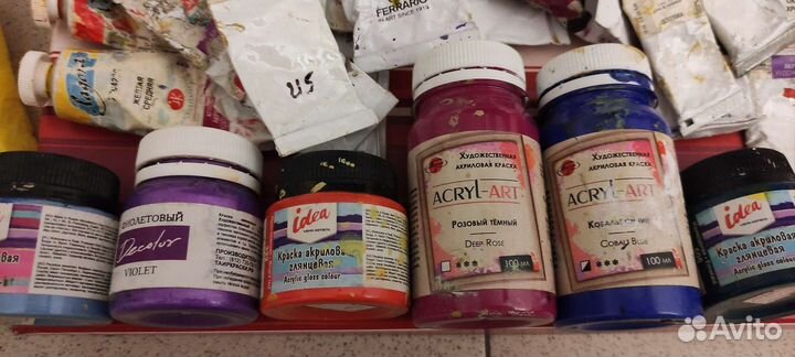 Акриловые, масляные краски, художественные