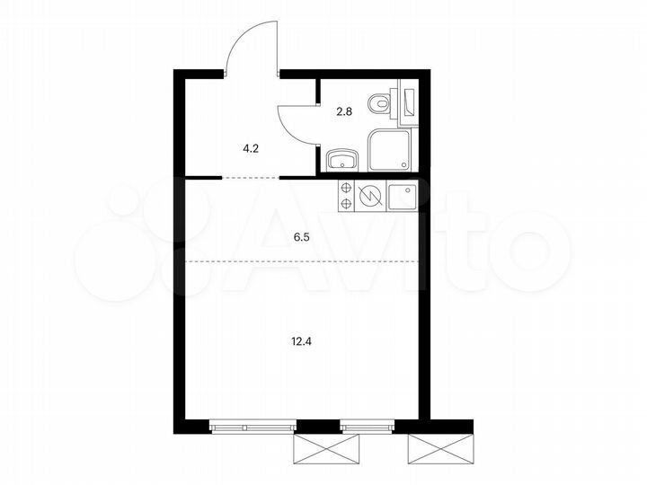 Квартира-студия, 25,9 м², 33/33 эт.