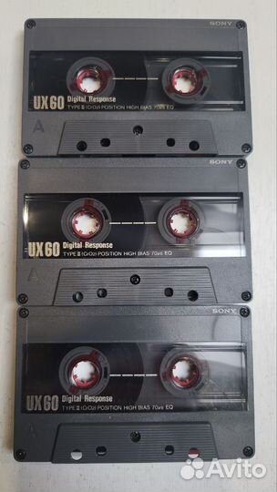 Аудиокассеты Sony UX 60 (3 штуки)