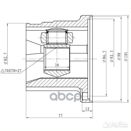 Шрус Внутренний Z87630R Zikmar