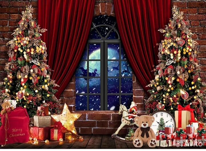 Баннер Фотосессия новогодняя фотозона декор