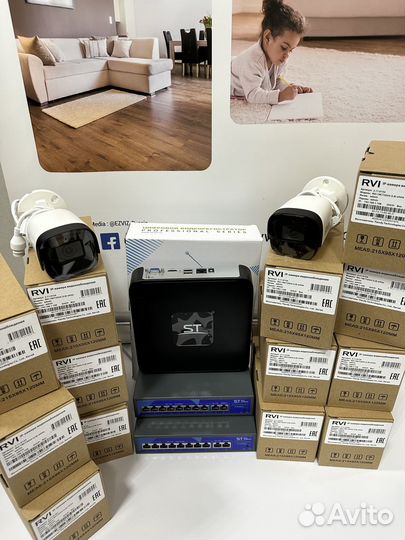 Комлект IP видеонаблюдения RVI на 14 камер