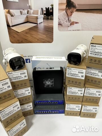Комлект IP видеонаблюдения RVI на 14 камер