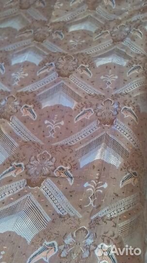 Покрывало новое шелковистое СССР Скатерть лен СССР